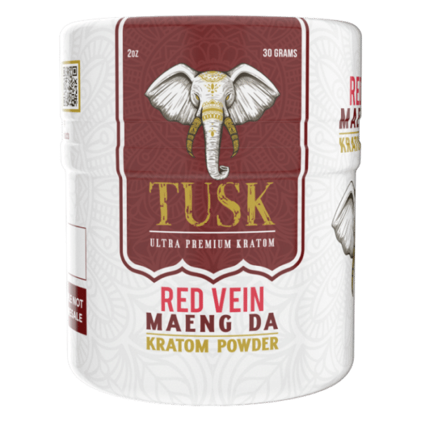 Tusk Red Vein Kratom Powder with 30 Grams Maeng Da Kratom
