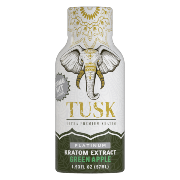 Tusk Green Apple Platinum Liquid Kratom Shot with 300mg MIT each