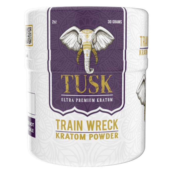 Tusk Train Wreck Kratom Powder with 30 Grams Maeng Da Kratom