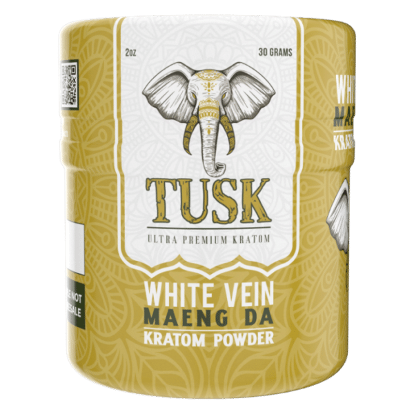 Tusk White Vein Kratom Powder with 30 Grams Maeng Da Kratom
